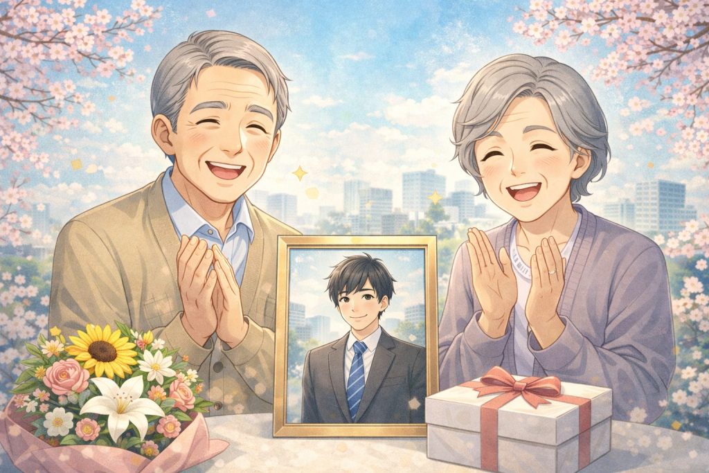 祖父母から息子さんへの就職祝いはお返し不要か